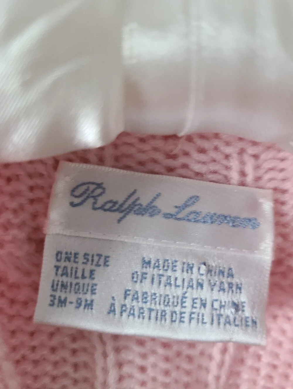 Ralph Lauren Cable Knit Cashmere Bunting